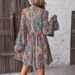 European And American Cross-border 2026 Spring New Elegant Women's Floral Print V-neck Bell-sleeve Dress_ecoleips.com
