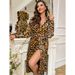 Aria Basics Autumn Winter Fluffy Loose Nightgown Cross-Border Long Sleeve Double-Sided Fleece Lace-Up Warm Pajamas Homewear_ecoleips.com
