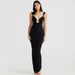 Women Sexy Hollow Out Split Long Dress Sleeveless Bodycon Bandage Slim Fit Party Evening Cocktail Maxi Dress_ecoleips.com