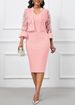 Women's Clothing Large Size Dress With Lace Splicing 2 Piece Elegant Slim Fit Heavy Duty Embroidered Cocktail Dress_ecoleips.com
