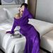 Women's Clothing Autumn And Winter Sexy Off Shoulder Pleated Evening Dress_ecoleips.com