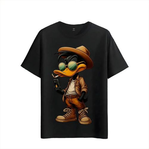 Women's T-Shirts T-shirt Muscle Freaks Duck Detective Cartoon Style_ecoleips.com