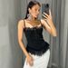 Women's Lace Camisole Vest American Style Sexy Temperament Top For Spring Summer Fashion Commuting Versatile Ladies Tank_ecoleips.com