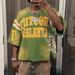Women's Y2K Street Style Color Block Letter Print Loose Pullover T-Shirt Hip Hop Casual Short Sleeve Top Summer New_ecoleips.com
