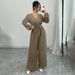Women's Elegant Casual Bohemian Crossover Jumpsuit V-Neck Pleated European American Style Import Clothing_ecoleips.com