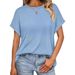 Cross-border European And American Foreign Trade Women's Clothing 2025 Summer Solid Color Loose_ecoleips.com