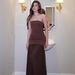 Women's Clothing Summer Women's Sexy Fashion Patchwork Mesh Strapless Slimming Dress For Formal & Casual For Women_ecoleips.com