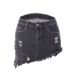 Women's Clothing Ripped Women's Washed Denim Four Color Irregular Short Skirt_ecoleips.com