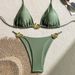 Women's Clothing Sexy Two Piece Swimsuit Solid Color Bikini Set_ecoleips.com