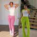 Women's Clothing Contrast Color Raglan Sleeve Casual Sports Yoga Pants Suit Two Piece Suit_ecoleips.com