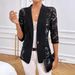 European And American Cross-border 2026 Spring New Elegant Solid Color Fashion Lace Patchwork Blazer Jacket For Women_ecoleips.com