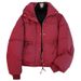 girl Girl Down Jacket Trendy College 2025 Thickened New Stand Collar Student Popular Cotton Coat Women Winter Short Style_ecoleips.com