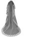 Elegant Bridal Lace Veil – Princess Style U-Shape Wedding Accessory For Bride, White 1.5m/3m, Perfect For Ceremony & Photoshoots_ecoleips.com