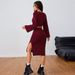 Voya Women's Sexy Versatile Fashion Set For Spring And Summer, New Wine Red Top Two-piece Set_ecoleips.com