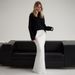 Aria Basics Aria Basics Cross-Border European And American 2025 Spring Satin Color Long High-Waisted Bodycon Floor-Length Mermaid Half Skirt_ecoleips.com