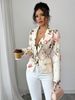 "Women's Slim Fit Printed Blazer Jacket Long Sleeve Office Casual Polyester Blazer For Autumn"_ecoleips.com