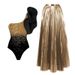 Women's Clothing One Shoulder Fishbone Ruffle Sequined Print One Piece Swimsuit Suit Female Cross Border New_ecoleips.com