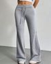 Autumn And Winter New Solid Color Drawstring Women's Bell-bottoms Casual Fashion Dressing_ecoleips.com
