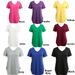 Summer Women's Clothing V Neck T-Shirt Short Sleeve Loose Fit Solid Color Plus Size Top_ecoleips.com