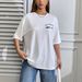 Women's Casual Round Neck Short Sleeve T-Shirt Multi Color Style Simple Fashionable Sports Top Solid Printed Loose Fit_ecoleips.com