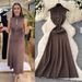 Elegant High-Neck Knit Dress With Hollow Metal Buckle - Minimalist Winter Long Dress For Women_ecoleips.com