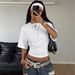 2026 Popular Cross-border Foreign Trade Summer Pleated Solid Color Round-neck Waist-cinching Slim-fit Women's_ecoleips.com