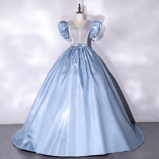 Romantic Pink Tutu Evening Gown – Satin Princess Ballgown For Vocal Performances, Hosting & Special Occasions_ecoleips.com