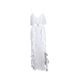 European And American Design Patchwork Ruffle Strap For Women 2025 Summer New Sexy Slit Slim Long Dress_ecoleips.com