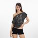 Women's Off-Shoulder Crop Top Short Sleeve Chic Slanted Neckline Summer Casual Tee for Fashion Lovers_ecoleips.com