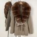 Luxury Oversized Knit Cardigan With Fox Fur Collar – Elegant Longline Open-Front Coat For Women (Chic & Cozy Winter To Spring Transition)_ecoleips.com