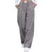 Women's Clothing New Pure Cotton Plaid Casual Boxer Pants Loose Pocket Trousers Women_ecoleips.com
