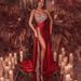 Sexy Off Shoulder Strapless Sequin Plus Size Long Evening Dress With Slit Flowing Hem For Formal Party Prom Night Events_ecoleips.com