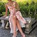 Women's Sexy French Floral Print Halter Backless Bodycon Mini Dress – Rustic Resort Summer Gown_ecoleips.com