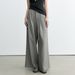 Suitable For All Seasons UMA WHITE Guangzhou Thirteen Factories Run Deng 2025 Spring Summer New Women's Suit Tall Mixed Linen Wide-leg Pants_ecoleips.com