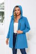 K Women's Hooded Long Sleeve Windbreaker For Outdoor Sports, Water-Resistant, Loose Fit, Casual And Windproof_ecoleips.com