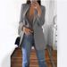 , Wish, 2019 European And American Popular Fashion Lapel Slim-fit Cardigan Elegant Women's Blazer_ecoleips.com
