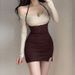 Women's Nightclub Dress 2025 New Sexy Hot Girl Chest-Exposing Strap Set For Women Autumn Winter_ecoleips.com