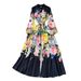 Women Single Breasted A-line Positioning Printed Dress_ecoleips.com