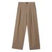 Suitable For All Seasons Linen Wide-Leg New Niche Design Cott-Linen High-End Loose High-Waist Casual Suit Straight-Leg Lg Pants Women's_ecoleips.com