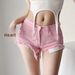 Spicy Girl Frayed Denim Hot Pants Women 2022 Summer New European And American Ins High Street Washed Ripped Slimming_ecoleips.com
