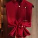 Aria Basics New Chinese-style Red Vintage Woolen Vest Women, Fashionable Outerwear For Autumn And Winter, Sleeveless Top_ecoleips.com