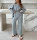 Women's Clothing New 100% Cotton Double Layer Comfortable Casual Suit Loose Long Sleeved Trousers Suit_ecoleips.com