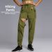 Women's High Waisted Loose Fitting Drawstring Windproof Slimming Casual Outdoor Convertible Athletic Pants_ecoleips.com