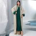 New Large Size Cardigan Two Piece Lace Edge Solid Color Long Sleeve Lace Temperament Long Skirt_ecoleips.com