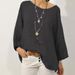 In-stock 2025 Model Cross-border European And American Foreign Trade Top, Solid Color Cotton-linen Round-neck Raglan_ecoleips.com