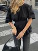 Women's Back-Tie Summer Blouse - Chic Sleeveless Wrap Top With Waist Belt (S-XL, Black) - Instagrammable Casual Shirt_ecoleips.com