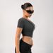 Voya Women's Personalized Trendy T-shirt For Spring/Summer 2026, Short Outerwear, Exposed Umbilical Style Top_ecoleips.com