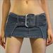 American Style Spicy Girl Design Two-Layer Ultra-Short Denim Vintage Waist Large Button Hip-Lifting Half Skirt_ecoleips.com