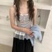 Korean Influencer's Same Style Camisole For Women, Super Stylish Double-layer Lace And Layered Top With A Ruffle Hem_ecoleips.com