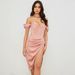 Women's Slim Fit Suspender Dress European American Style Solid Color Fashion Sexy Slit 2025 New Cross Border Design Wholesale Clothing_ecoleips.com